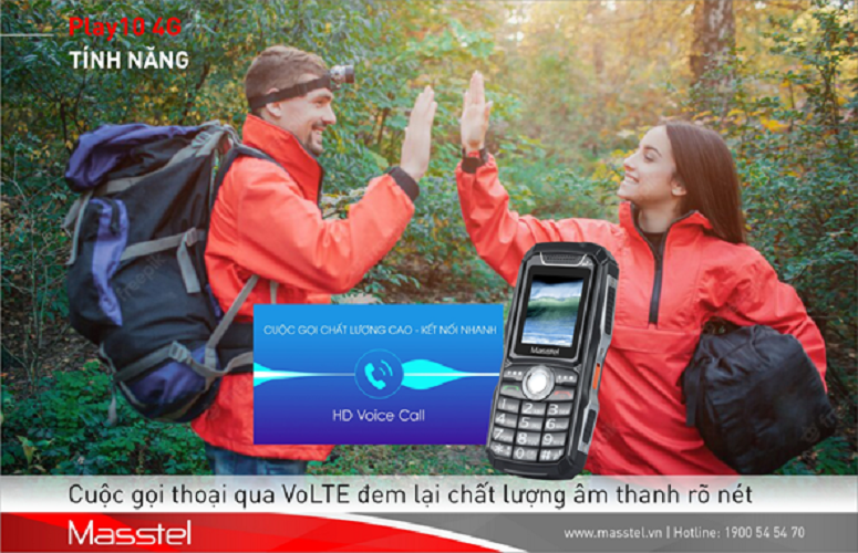 Điện thoại Masstel Play 10 4G - pin trâu - loa to rõ - nhiều tính năng - Hàng Chính Hãng