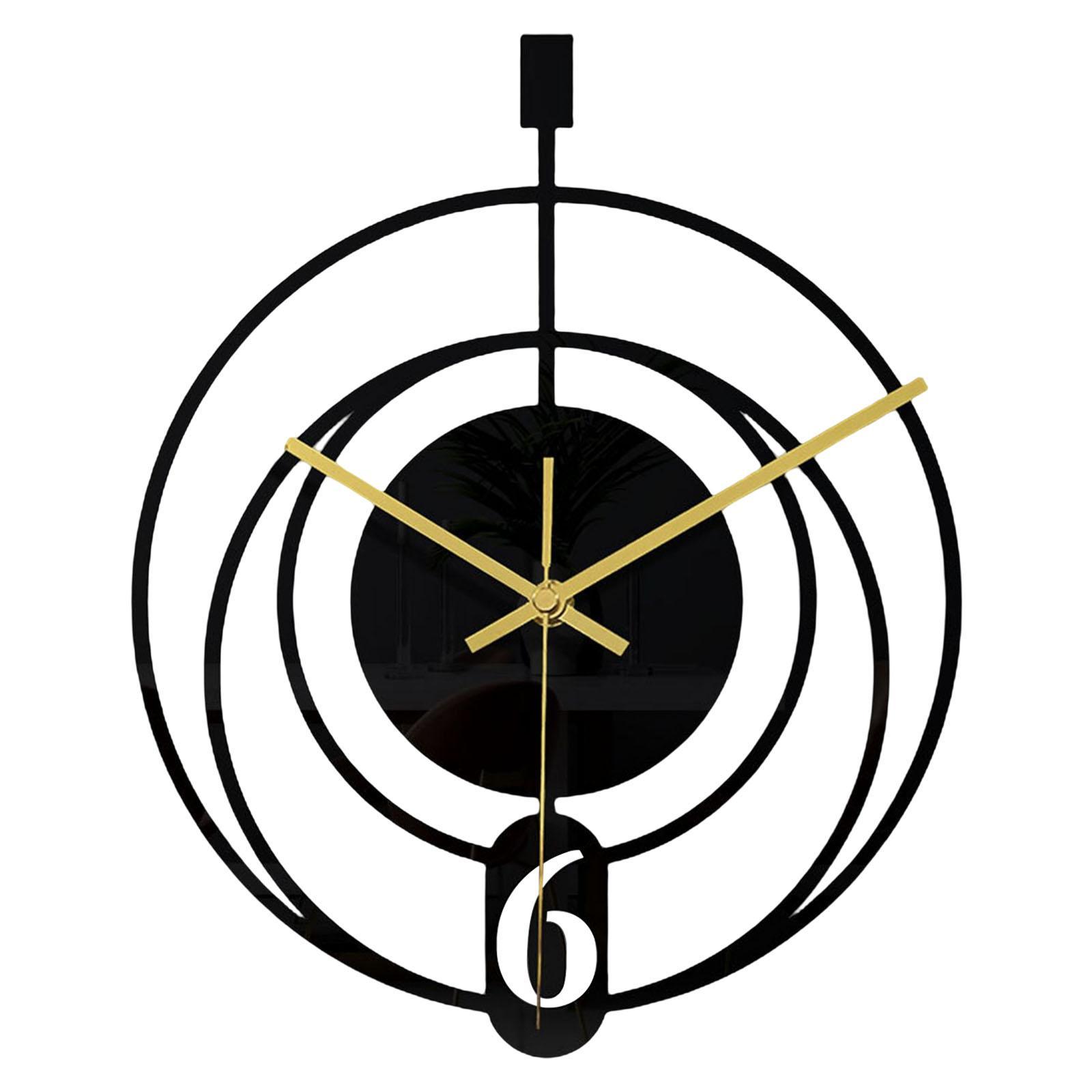 Minimalist Wall Clock Gift Silent Clocks Acrylic Black Art