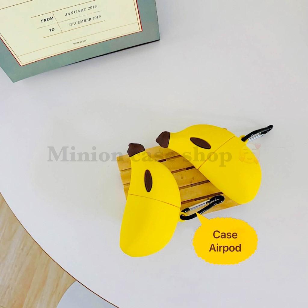 Bao Case Ốp dành cho airpod 1 và 2, tai nghe bluetooth i11,i12, i100, i9s... silicon 3D trái chuối cao cấp