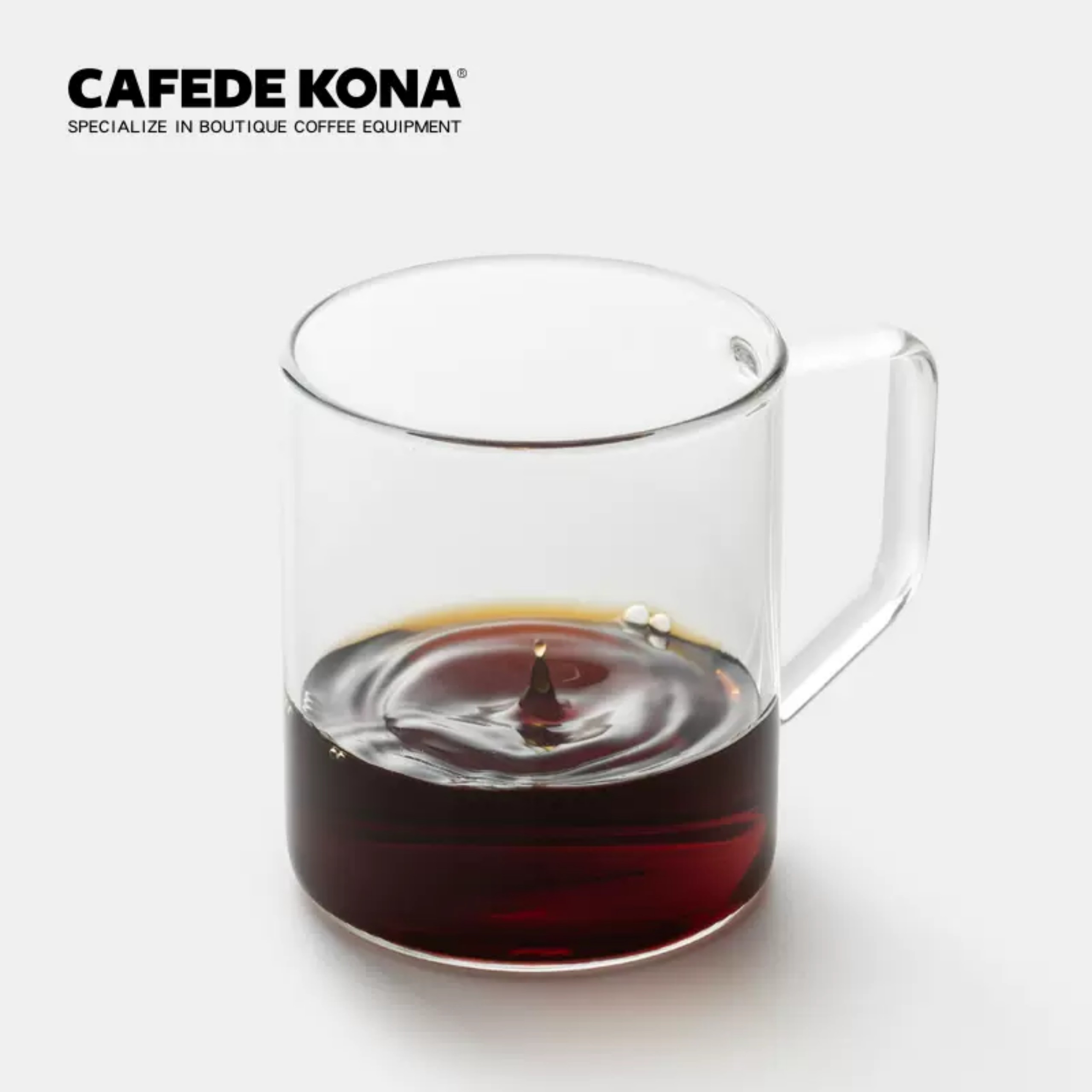 Ly thủy tinh uống trà cà phê 360ml CAFE DE KONA