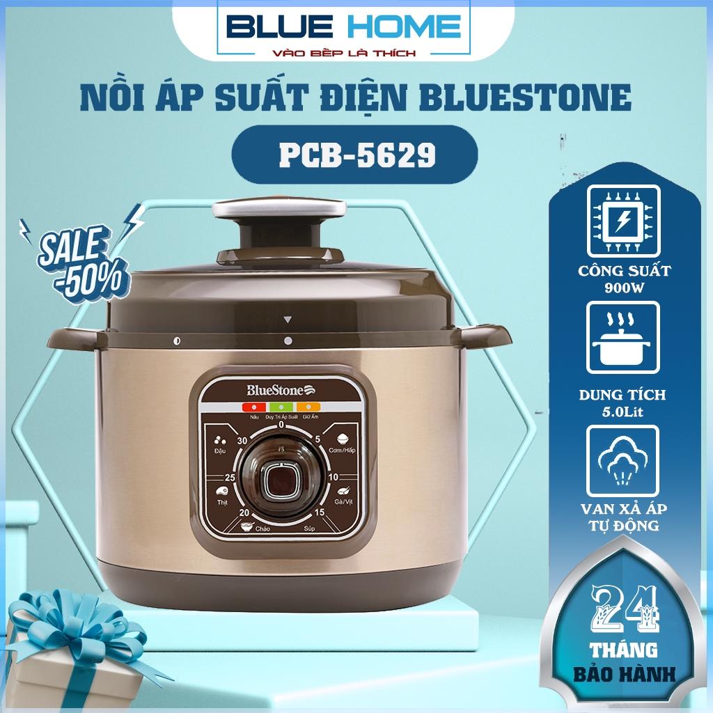 Nồi Áp Suất Điện BlueStone PCB-5629, 900w - 5.0Lit, Van Xả Áp Suất Thông Minh, Hàng chính hãng
