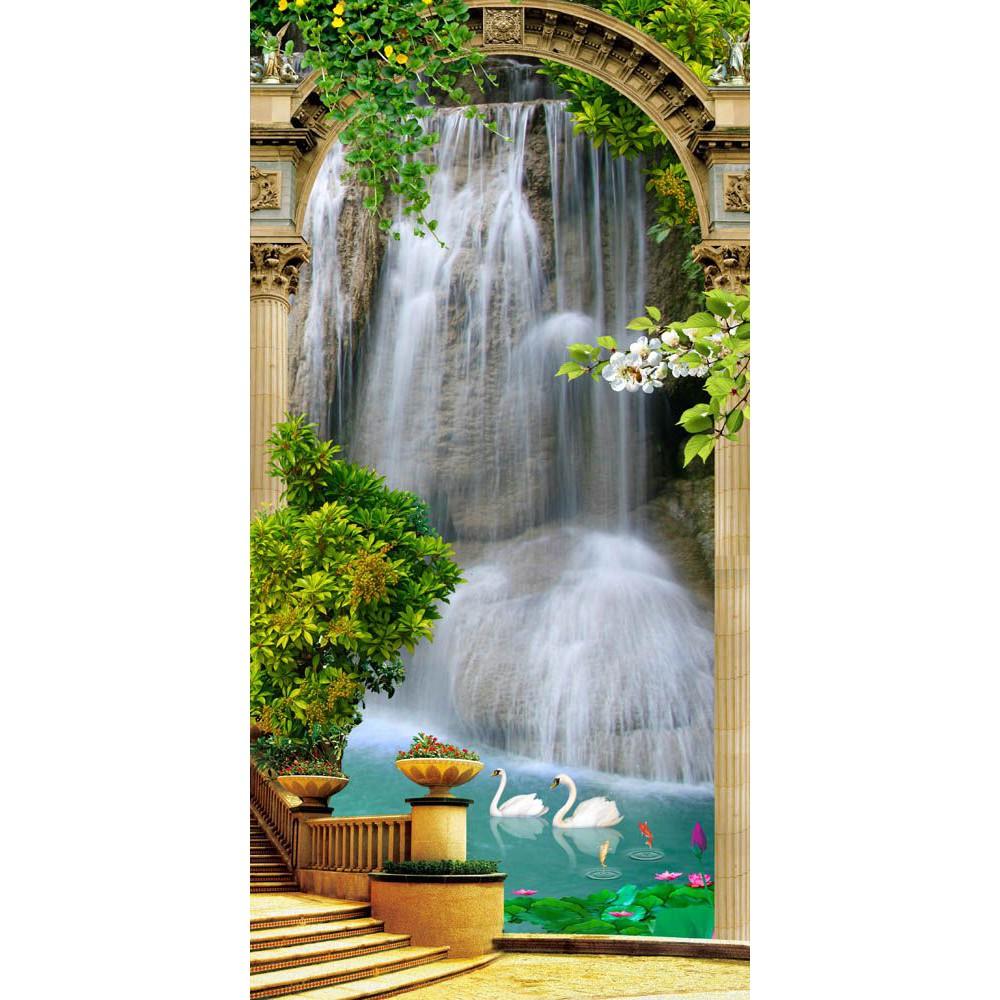 Tranh dán tường 3D thác nước