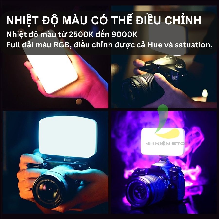 Đèn Led đổi màu Ulanzi VL120 RGB - Đèn hỗ trợ quay phim chụp ảnh tích hợp 20 hiệu ứng ánh sáng ấn tượng - Hàng nhập khẩu