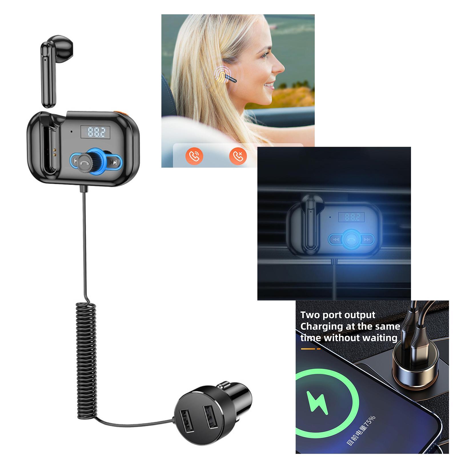 Car Charger Adapter FM Transmitter Wireless Hands-free HiFi MP3 Music Player