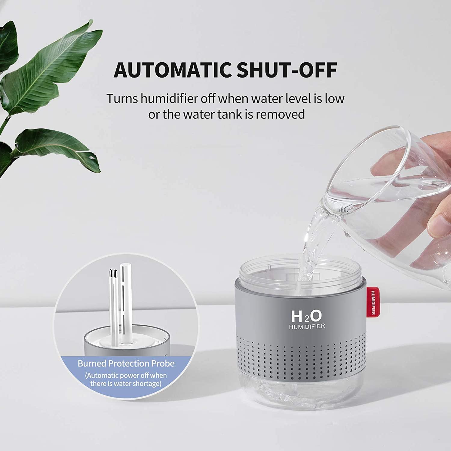 Phong Cách Mới Cá Nhân Để Bàn Thoáng Mát Sương Phun Sương Tạo Ẩm Không Khí 500Ml Sử Dụng Nguồn Điện USB Mini Di Động Thoáng Mát Sương Phun Sương Tạo Ẩm Không Khí Với Ban Đêm ánh Sáng