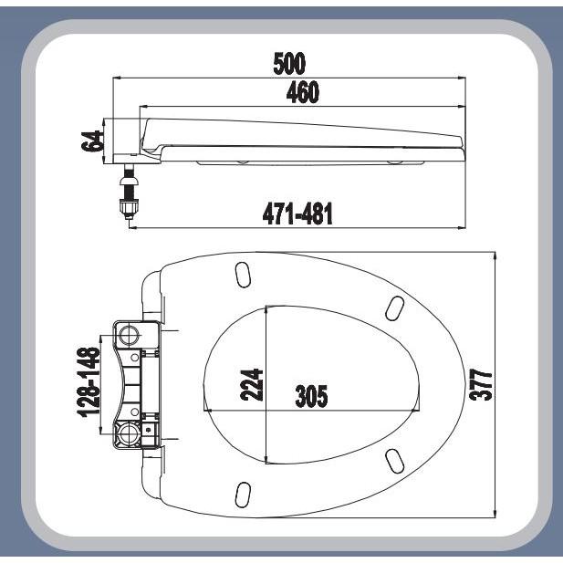 HA27 - Nắp bồn cầu rơi êm cao cấp, không tiếng ồn