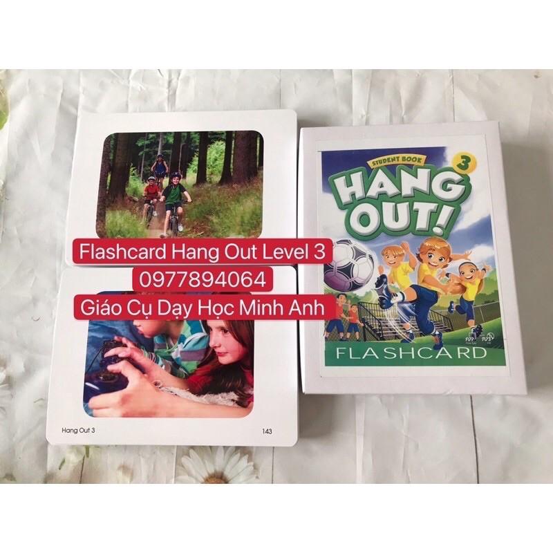 Flashcard  Giáo Trình Tiếng Anh Hang Out Level stater -1-2-3-4-5-6 ép plastic bền đẹp