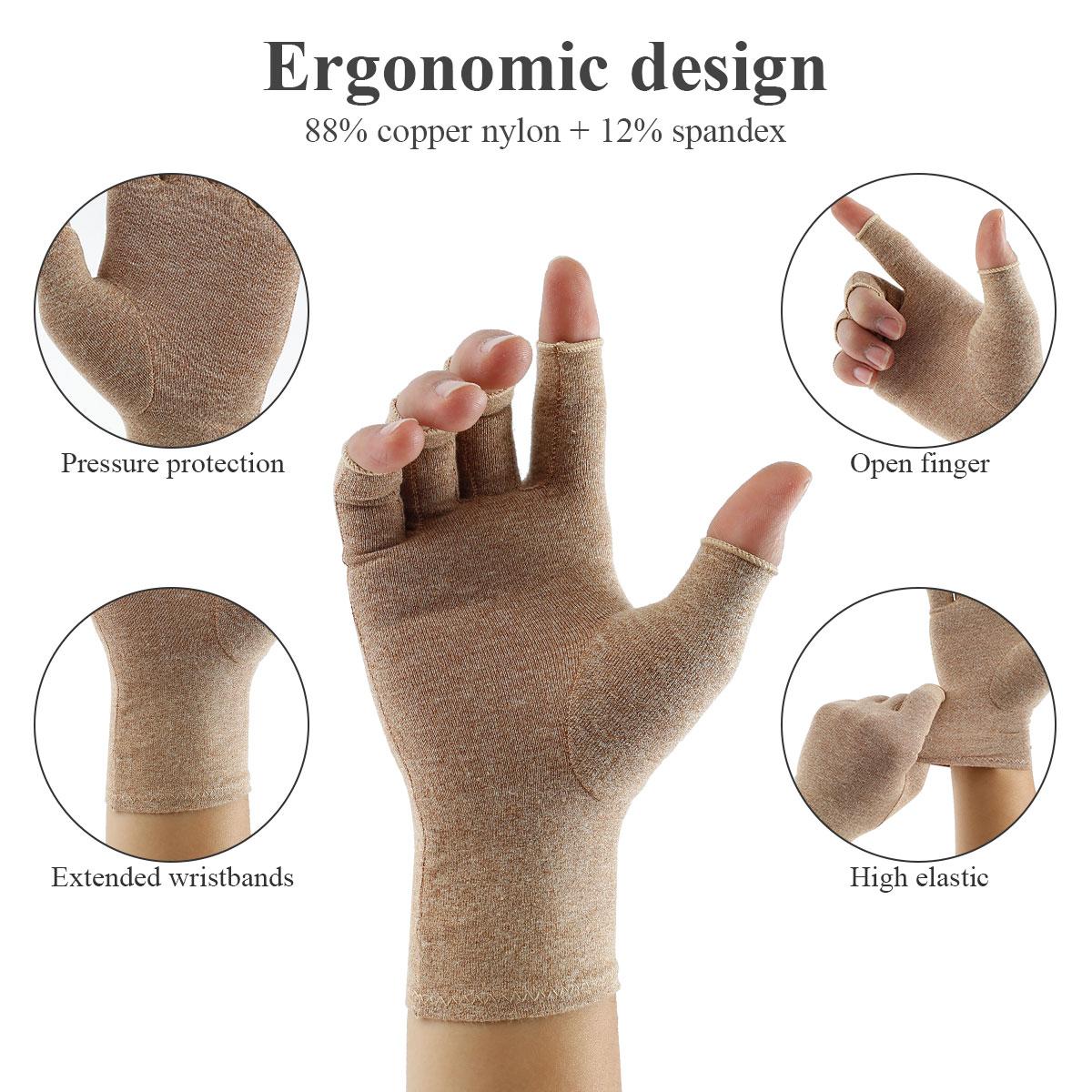 1 Nén Viêm Khớp Găng Tay Hỗ Trợ Cổ Tay Bông Giảm Đau Khớp Tay Nẹp Fingerless Găng Tay Trị Liệu Dây Đeo Tay Color: L-1 Pair