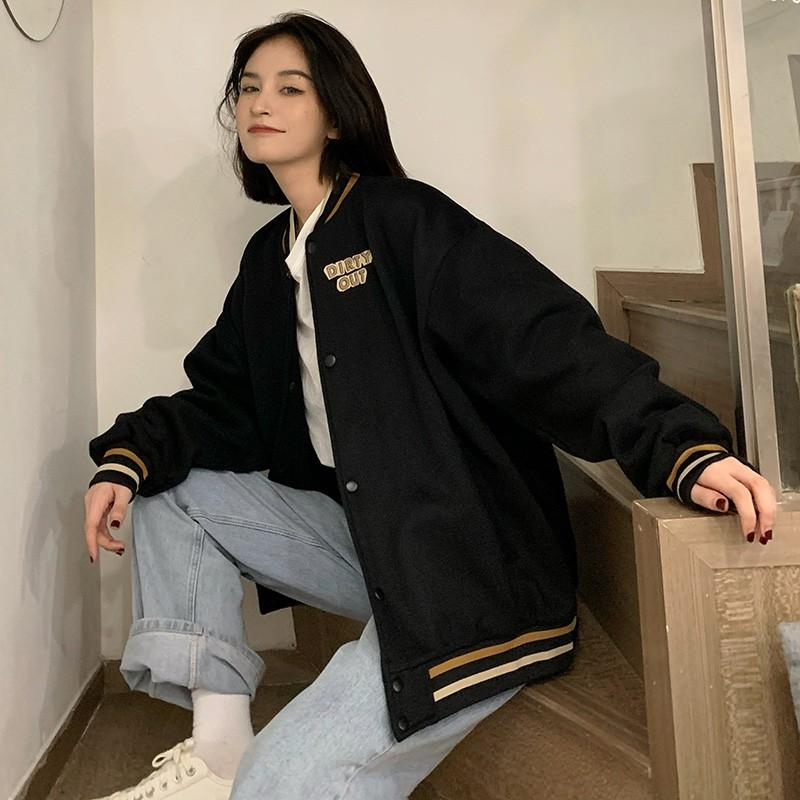 Áo bomber nữ form rộng, áo khoác nữ bóng chày form rộng mặc nhà đi chơi đi học oversize thời trang ulzzang hàn quốc