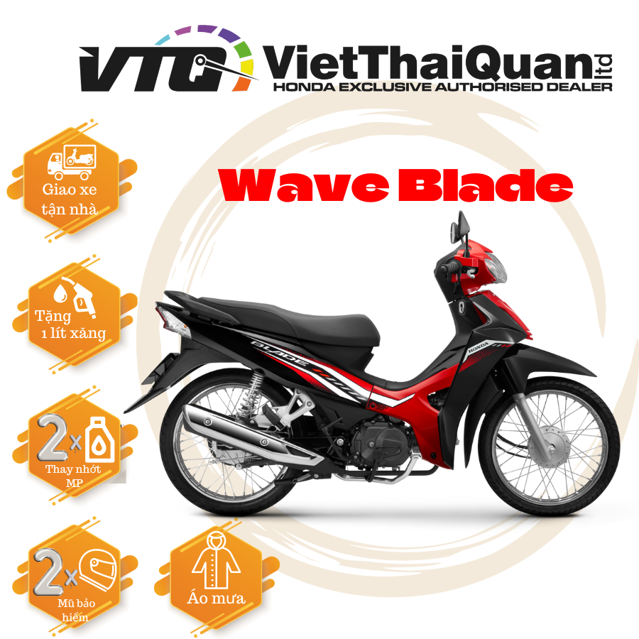 Xe máy Honda Wave Blade 2023 (Phiên bản phanh cơ vành nan hoa)