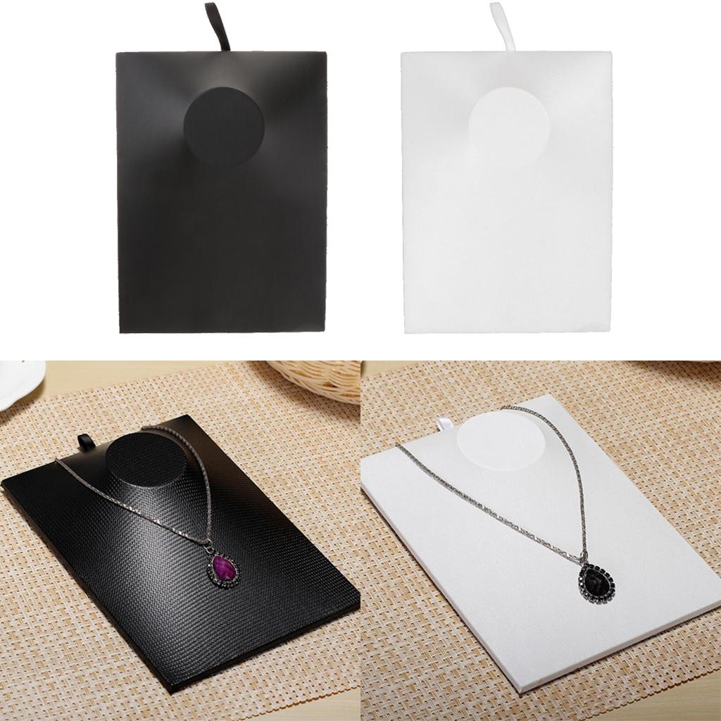 PU Leather Jewelry Necklace Display Mannequin Holder Stand Storage