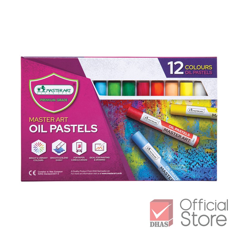 Bút sáp dầu Masterart Oil Pastels 12, 16, 25 màu (Thái Lan)