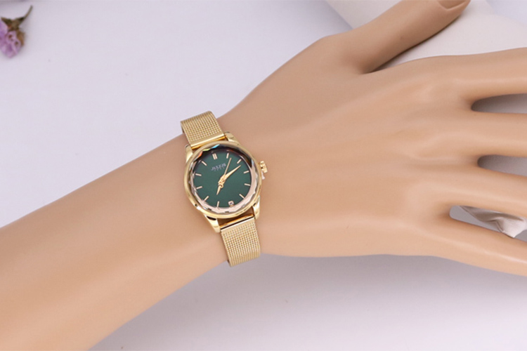Đồng Hồ Nữ Dây Thép Julius Ja 1040 - Vàng Xanh