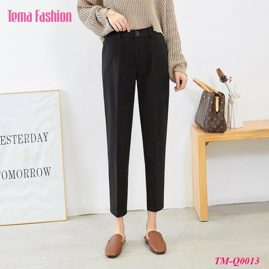 Quần Baggy Dáng Dài Nữ TEMA Kéo Khóa Lưng Thun Nhiều Size