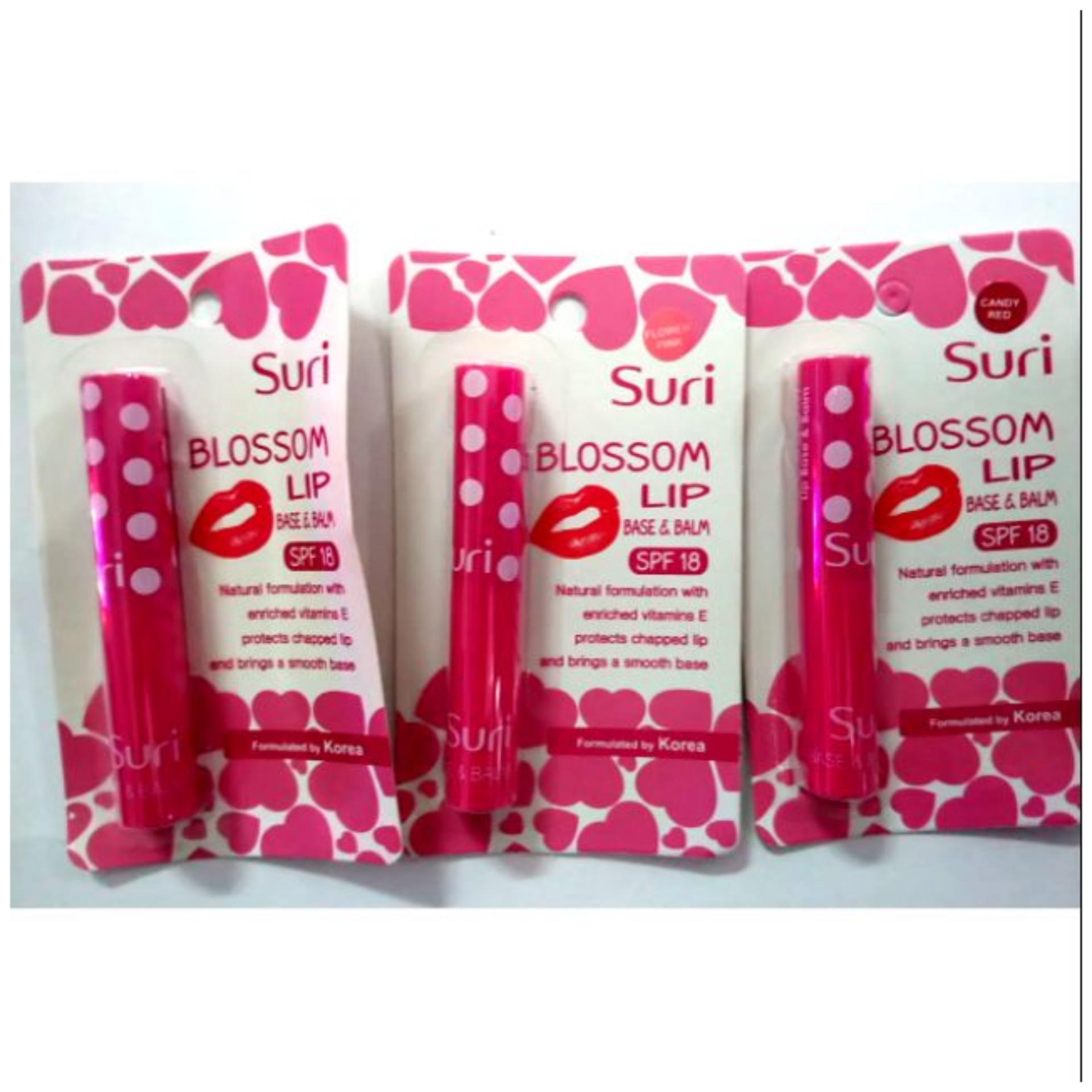 Son dưỡng ẩm bảo vệ môi chiết xuất trái bơ mỡ Suri Blossom Lip Hàn Quốc 1.8g OR01.Cam tặng kèm móc khoá