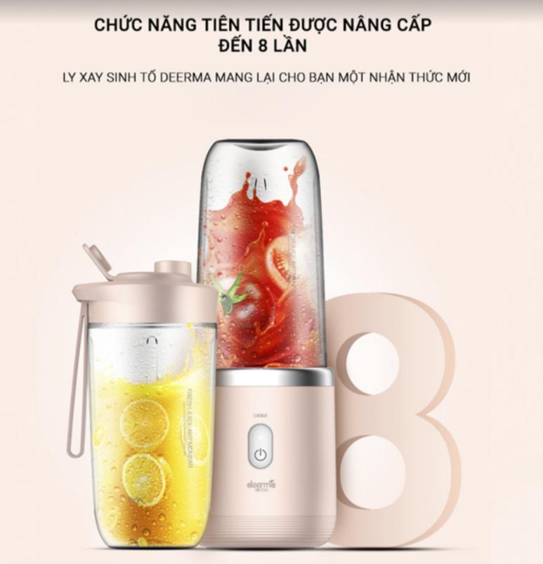 Máy xay sinh tố cầm tay xiaomi deerma juicer blender DEM-NU05 bản quốc tế 2020 - Hàng chính hãng