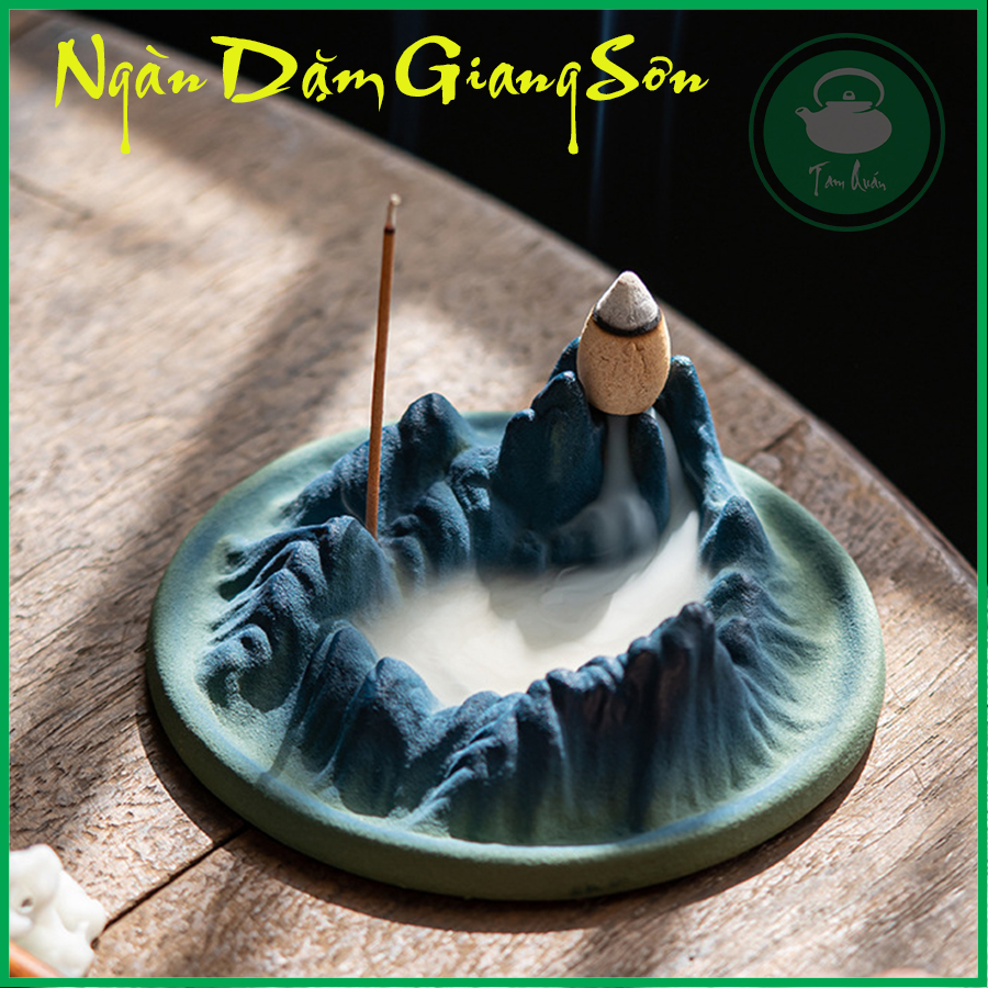 - Tượng gốm núi nón thác hương trầm chảy ngược
