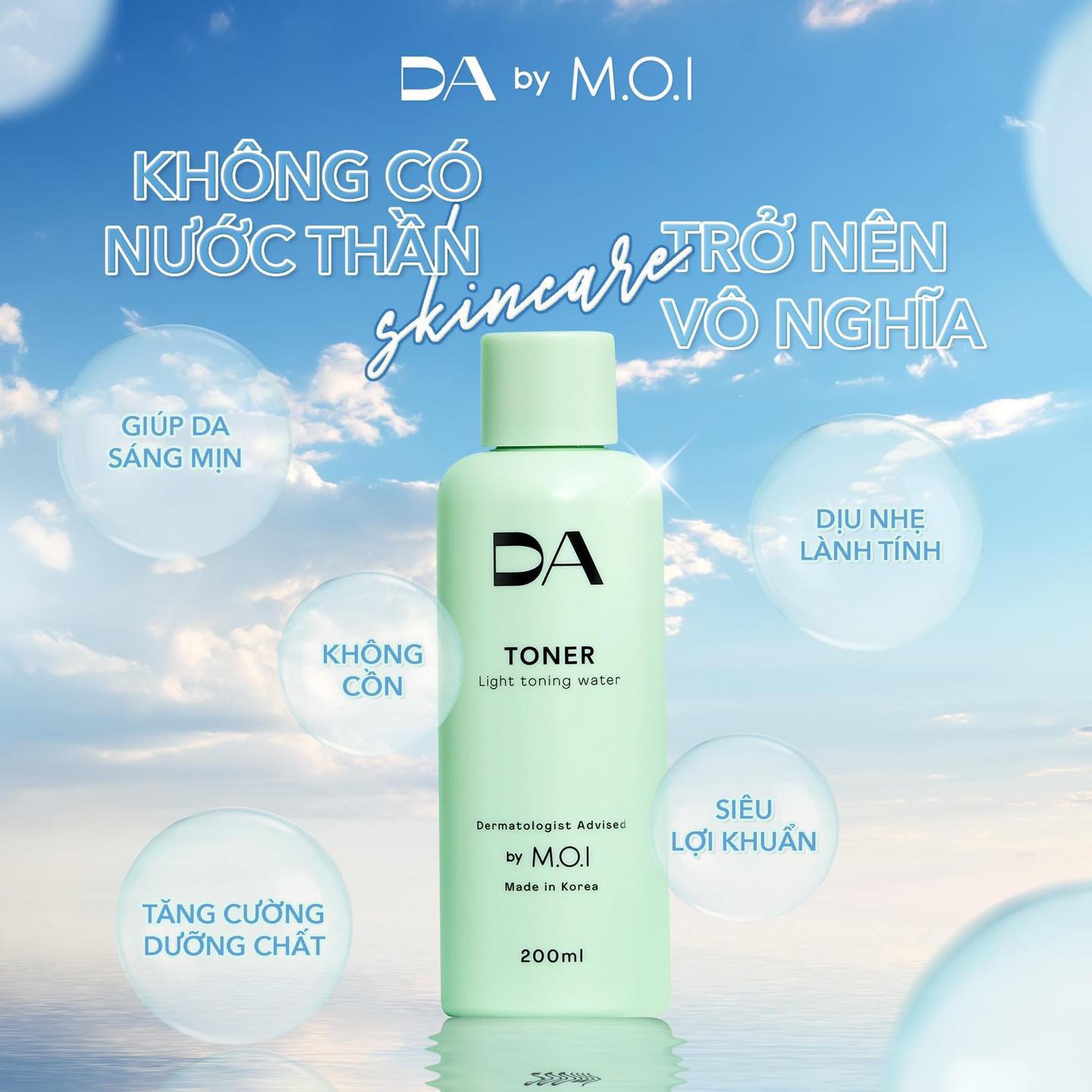 Bộ đôi chăm sóc da DA BY M.O.I làm sáng, cấp ẩm sâu phù hợp mọi loại da
