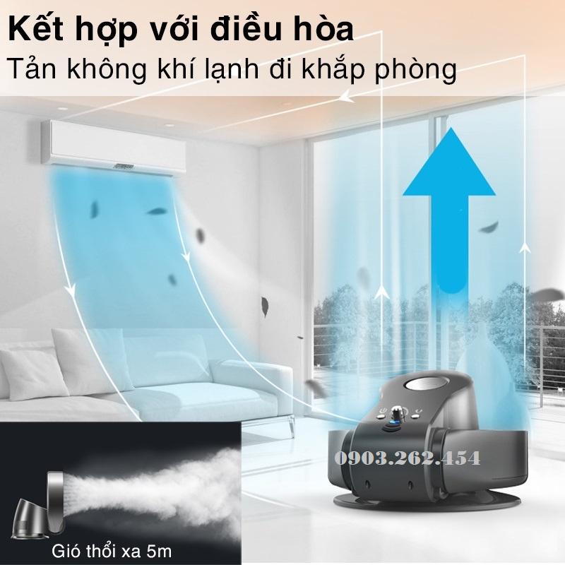 Quạt không cánh treo tường, để bàn SK, có điều khiển, tùy chỉnh chế độ gió, công suất 26w, an toàn, giảm ồn tối đa-gd521