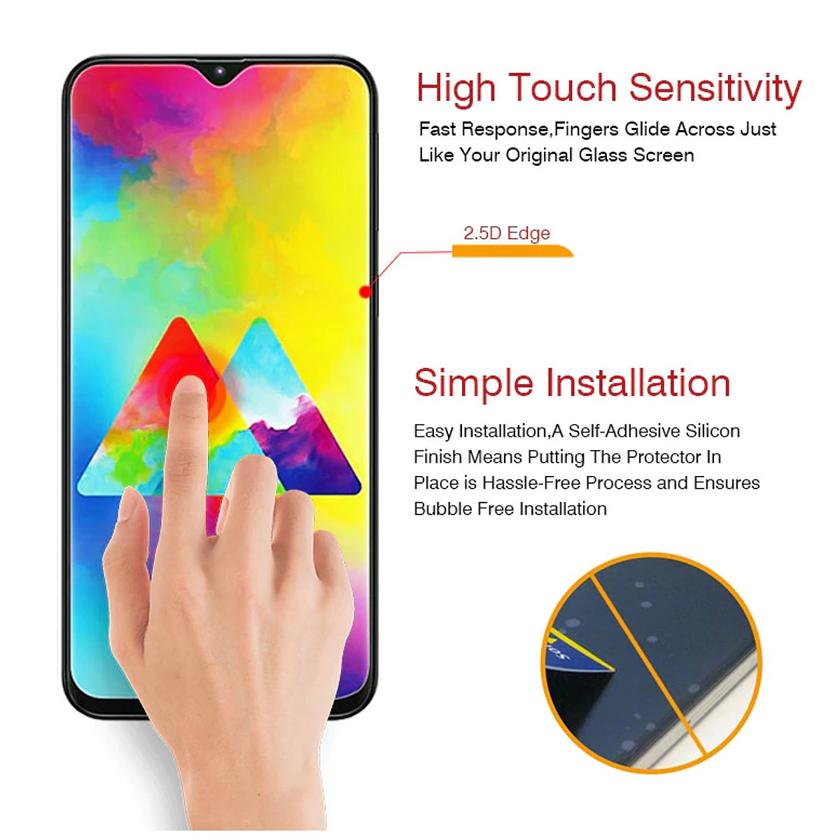 Miếng dán kính cường lực cho Samsung Galaxy A70