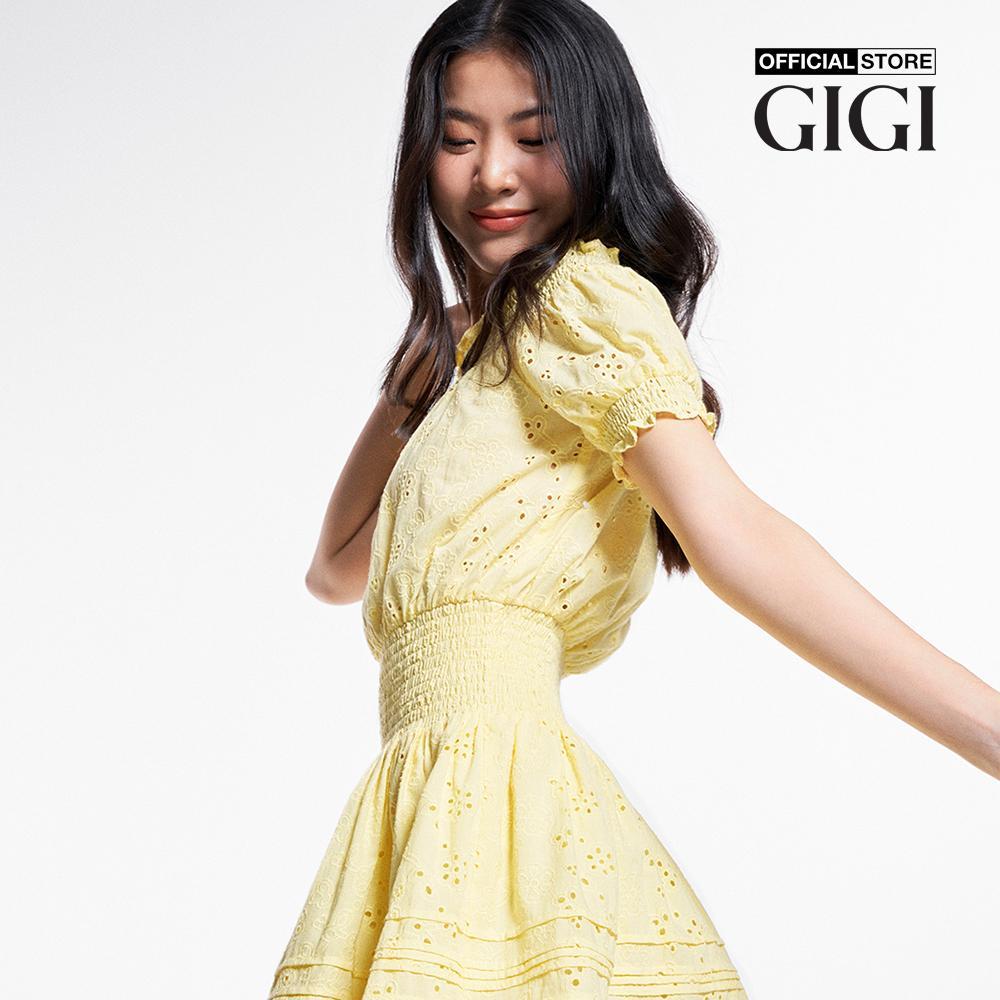 GIGI - Đầm trễ vai mini tay ngắn trẻ trung G2101D231106