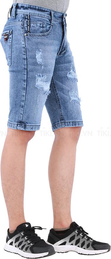 Quần Short Jeans Nam - Xanh