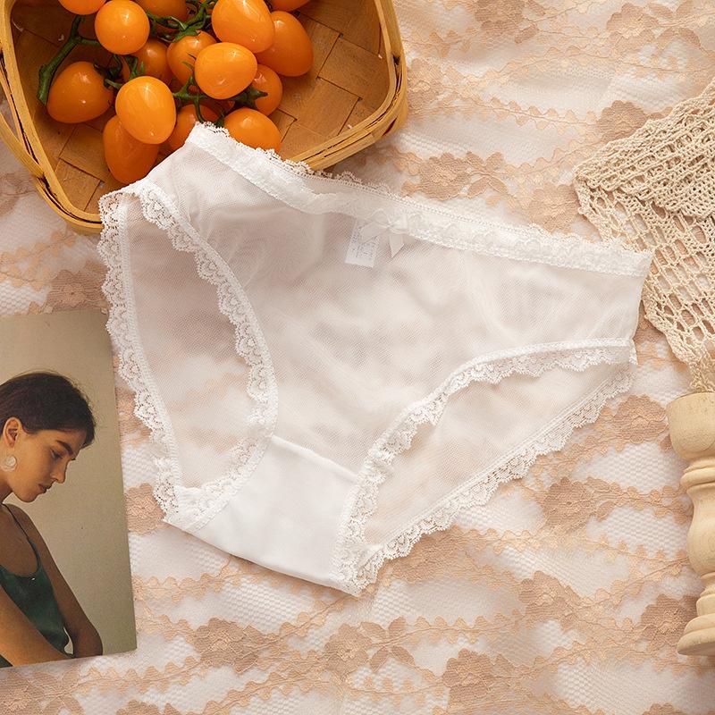 Set 10 quần lót ren lưới nữ viền ren kháng khuẩn QLN08