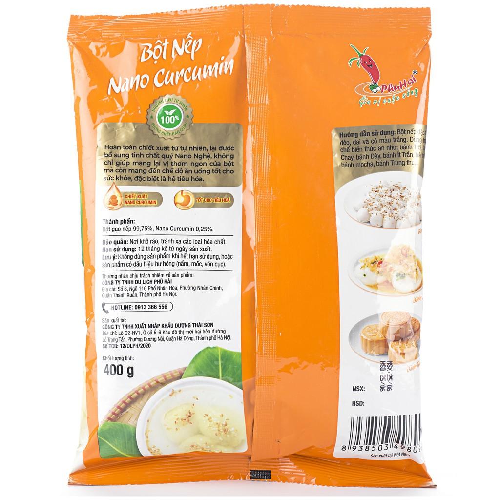 Bột nếp Nano Curcumin 400g Phú Hải