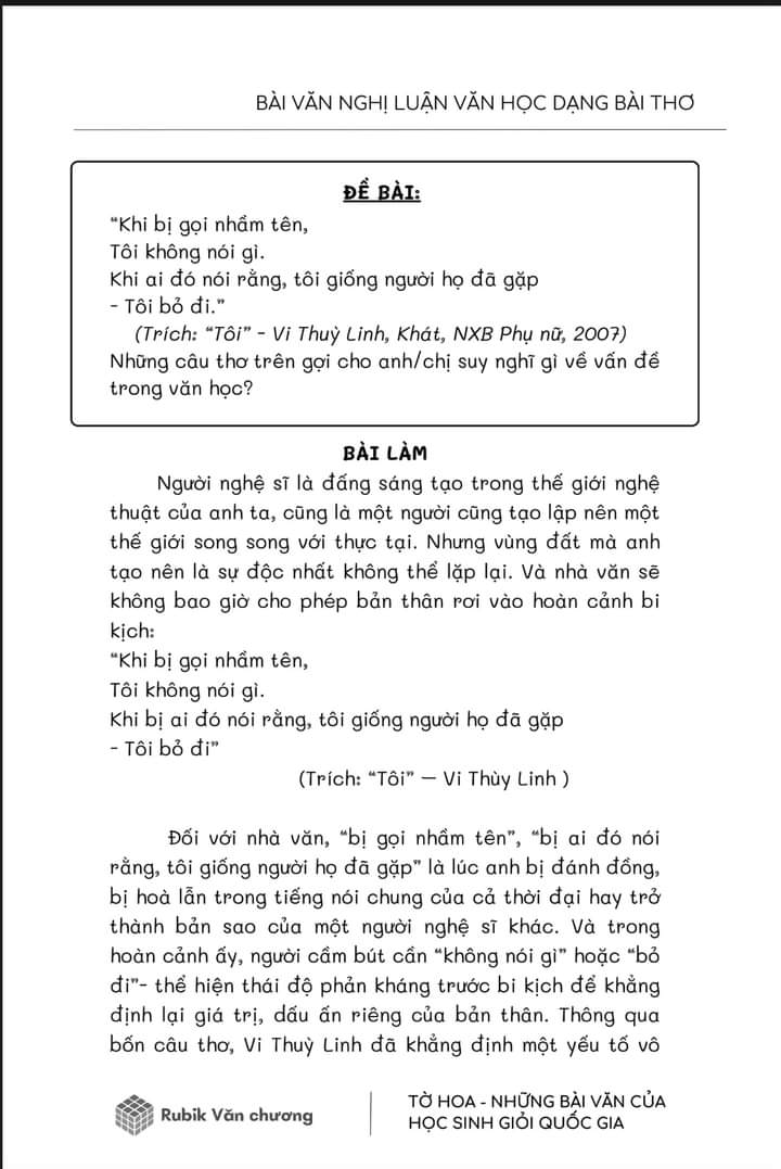 Sách - Tờ Hoa - Những bài văn của học sinh giỏi quốc gia