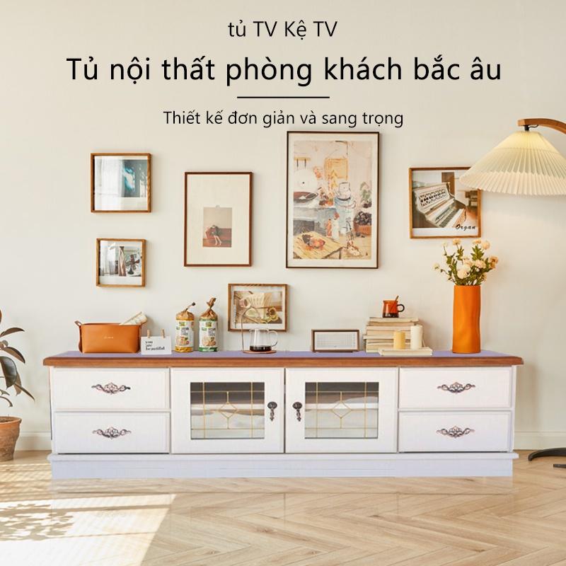 Kệ TV tủ tivi tủ TV gỗ cỡ nhỏ vừa hiện đại đơn giản trẻ trung Bắc Âu nội thất phòng khách tủ kệ giá đựng đồ