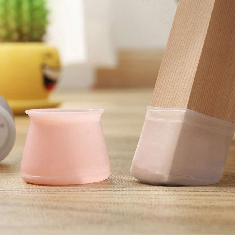 Miếng Bọc Chân Ghế - Lót Chân Bàn Bằng Silicone Dẻo, Chống Trượt, Chống Xước Sàn, Phù Hợp Với Mọi Loại Bàn Ghế