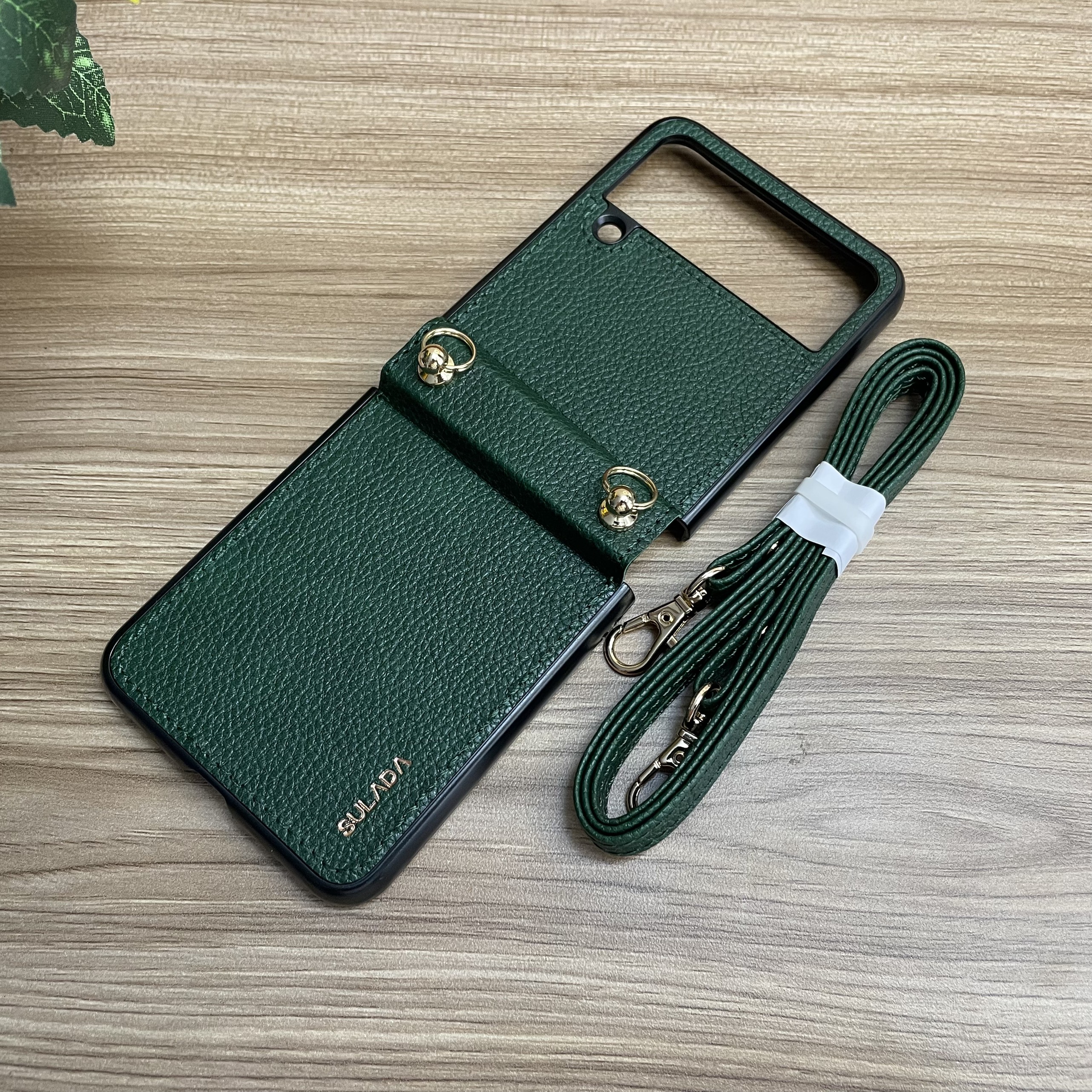 Ốp lưng dành cho Galaxy Z Flip4 Likgus da kèm dây đeo- Hàng chính hãng