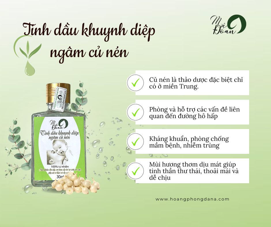 Tinh Dầu Khuynh Diệp Ngâm Củ Nén Mệ Đoan Tinh Dầu Khuynh Diệp Cho Bé Kháng Khuẩn Giữ Ấm 30ml