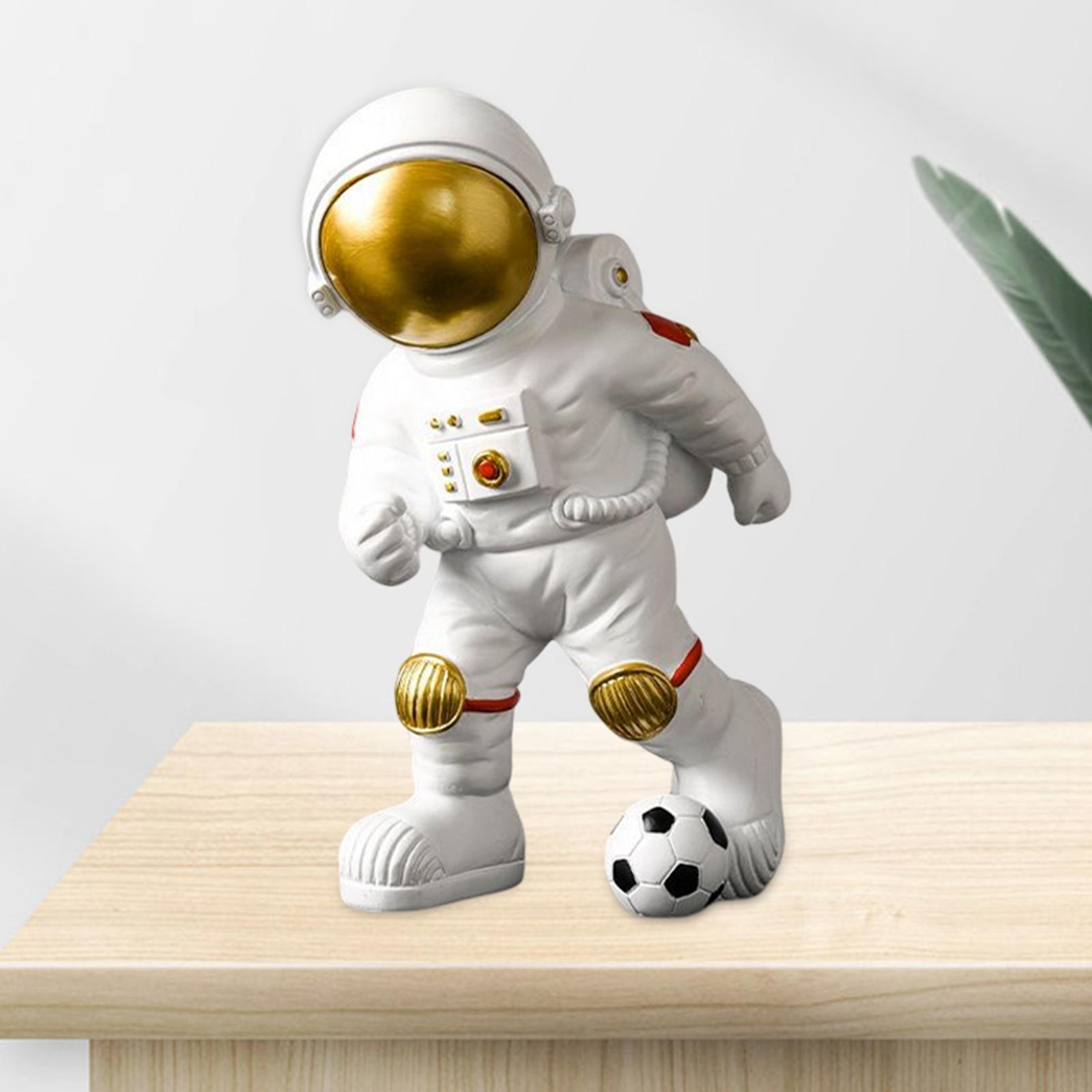 2pcs Astronaut Statues/ Figurine Sculpture Gift Kids Home Decoration Desktop