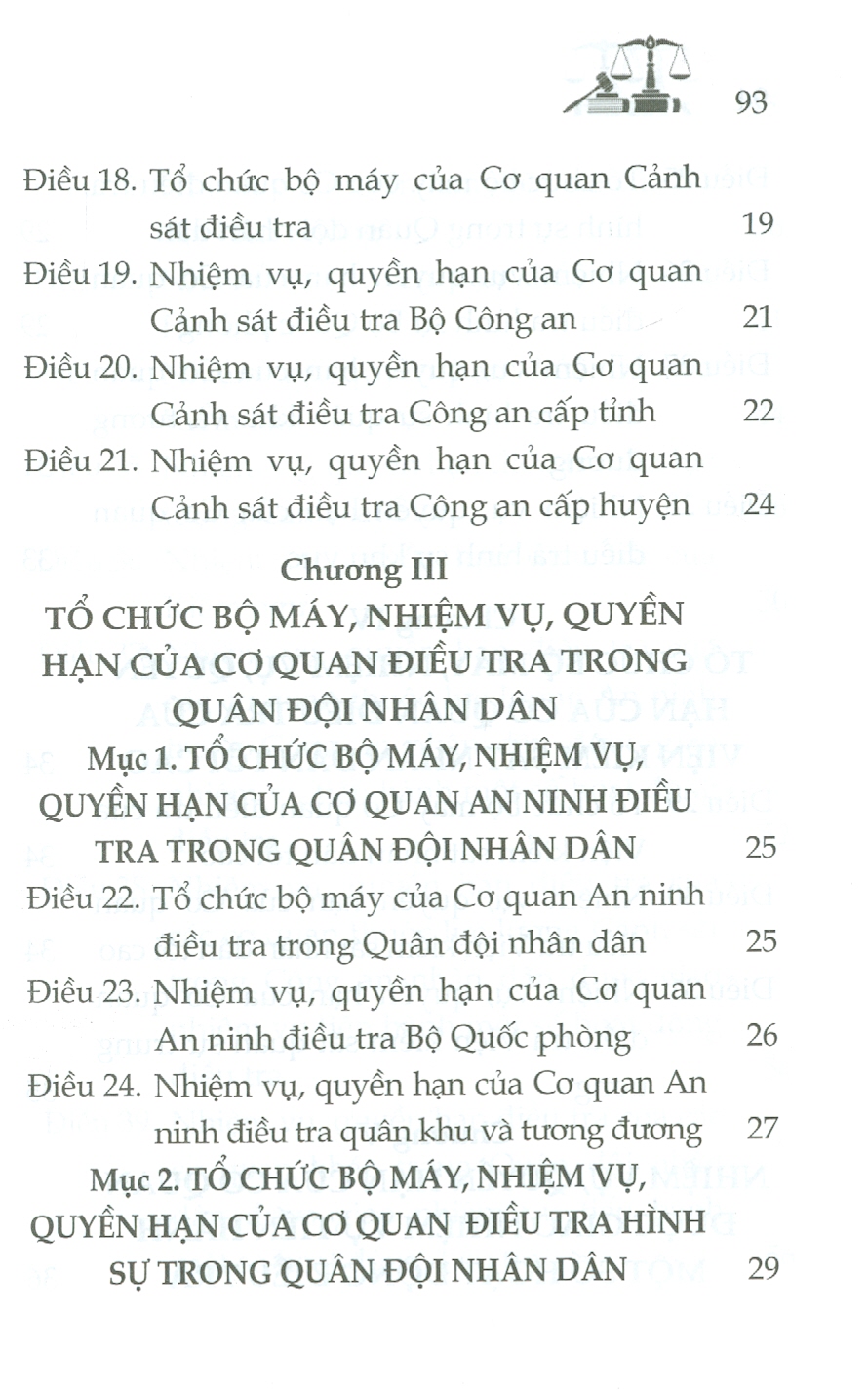 Luật Tổ Chức Cơ Quan Điều Tra Hình Sự