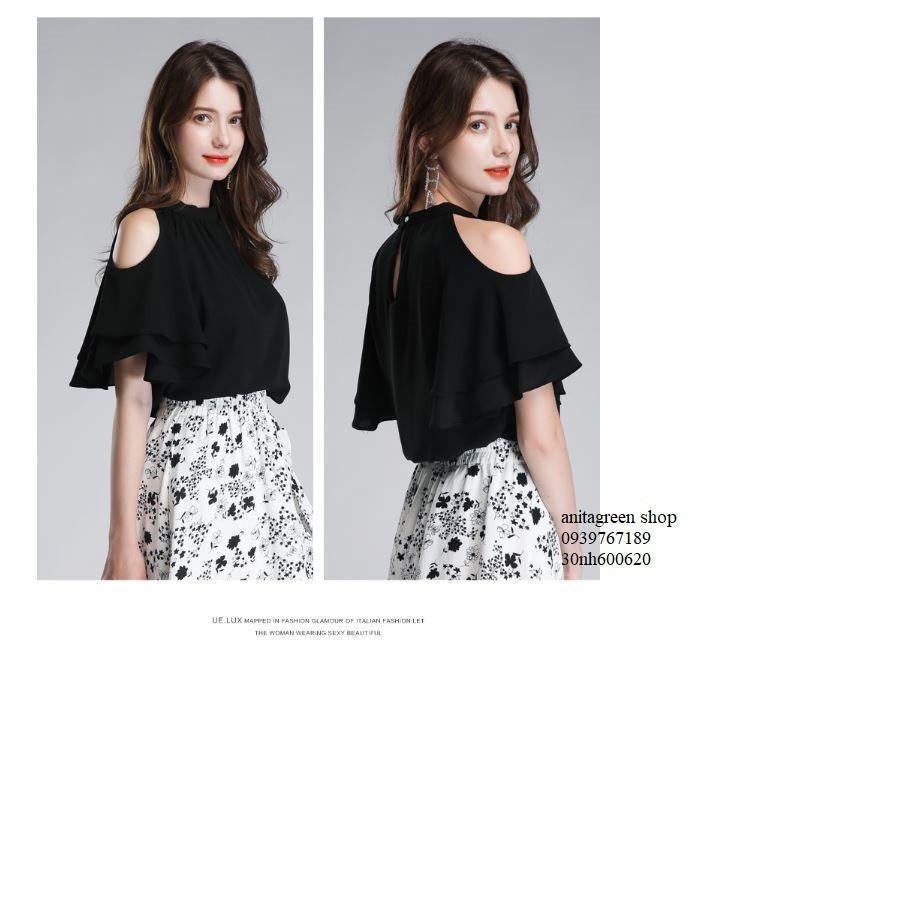 Nh60-0620-ÁO KIỂU KHOÉT VAI BÈO