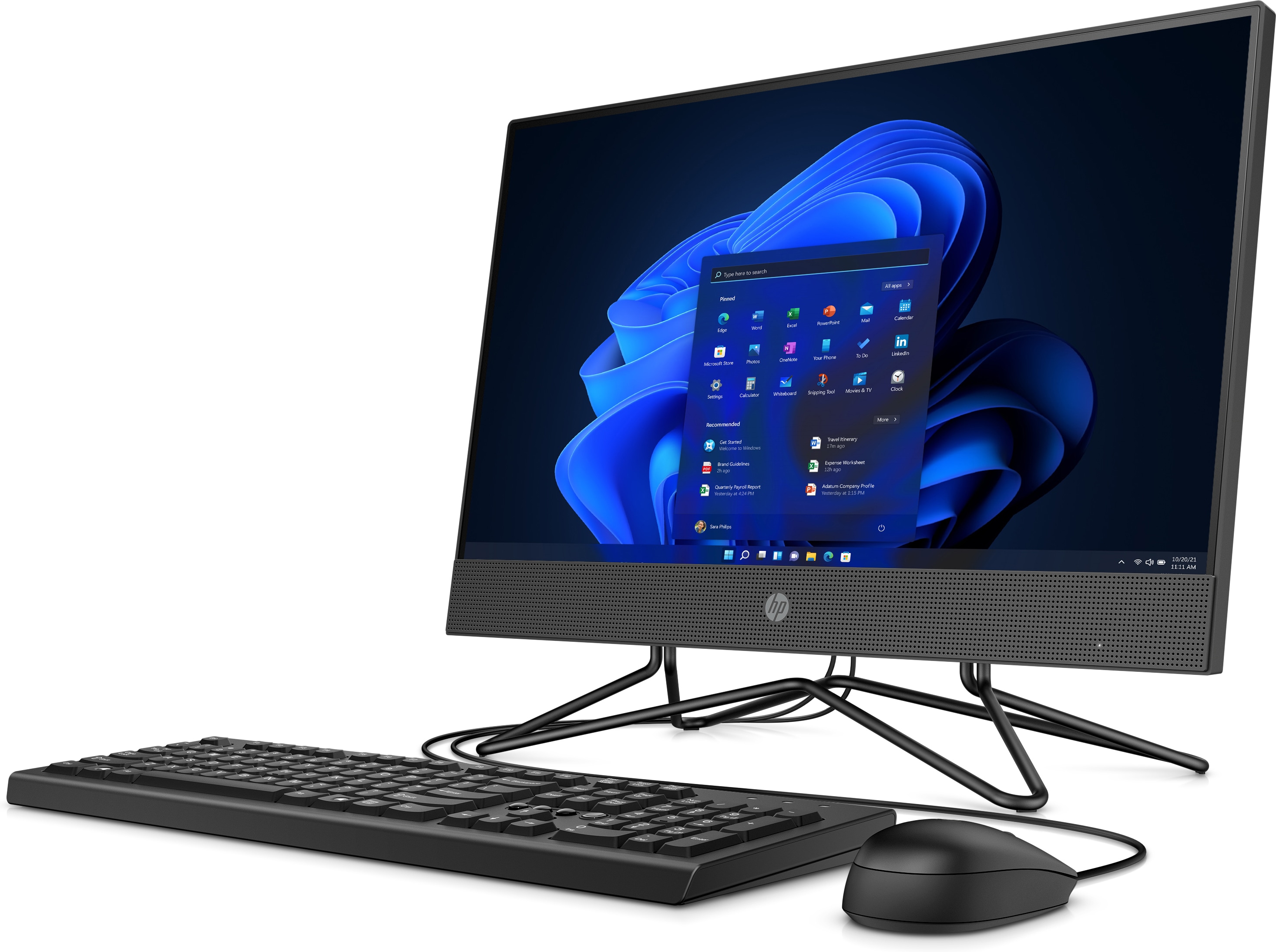 Máy tính để bàn HP AIO 200 Pro G4 74S22PA (Core i3-1215U | 8GB | 256GB | 21.5&quot;FHD | Intel UHD | Win 11 | USB Keyboard &amp; Mouse) - Hàng Chính Hãng