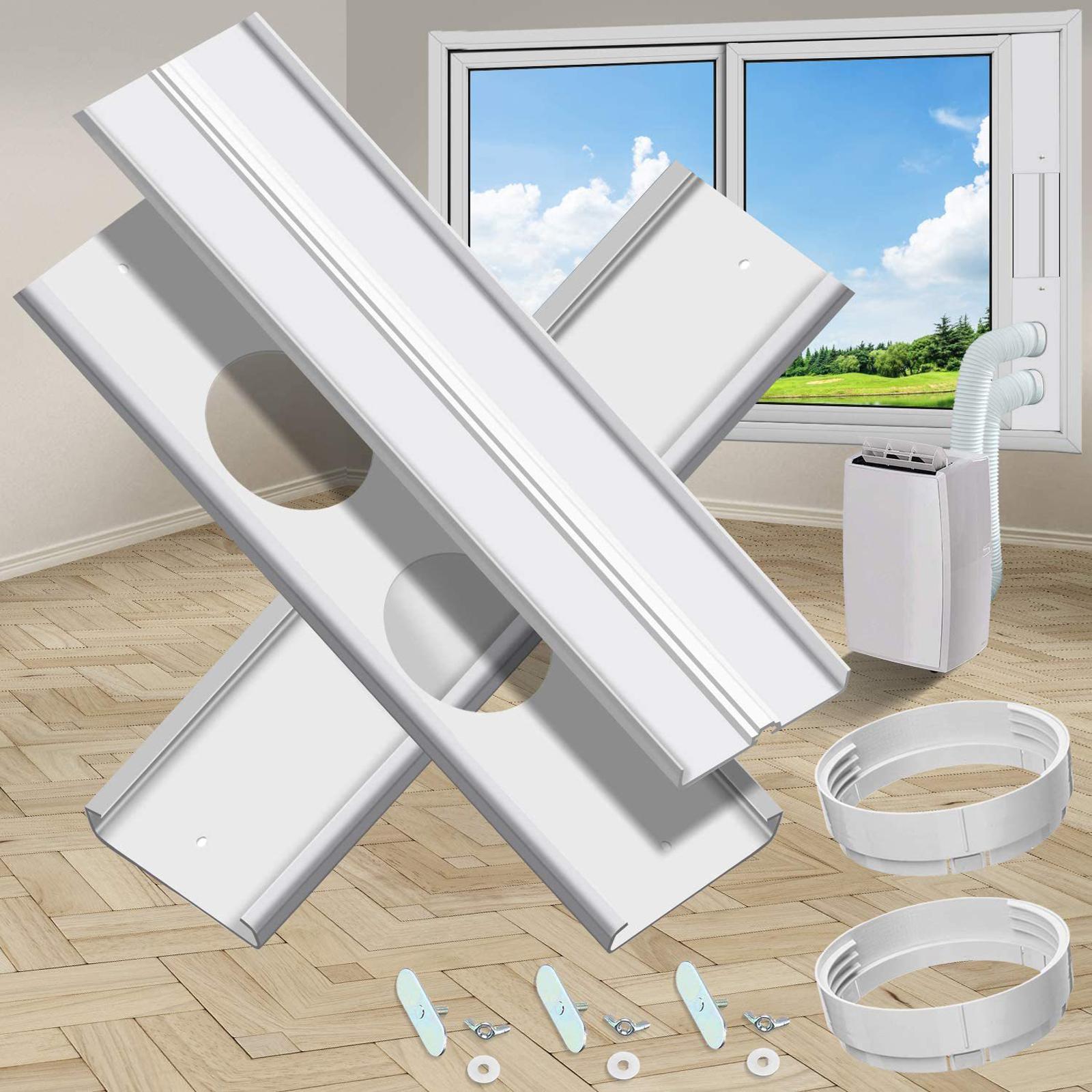 Portable Air Conditioner Window with Coupler for Exhaust Hose Universal