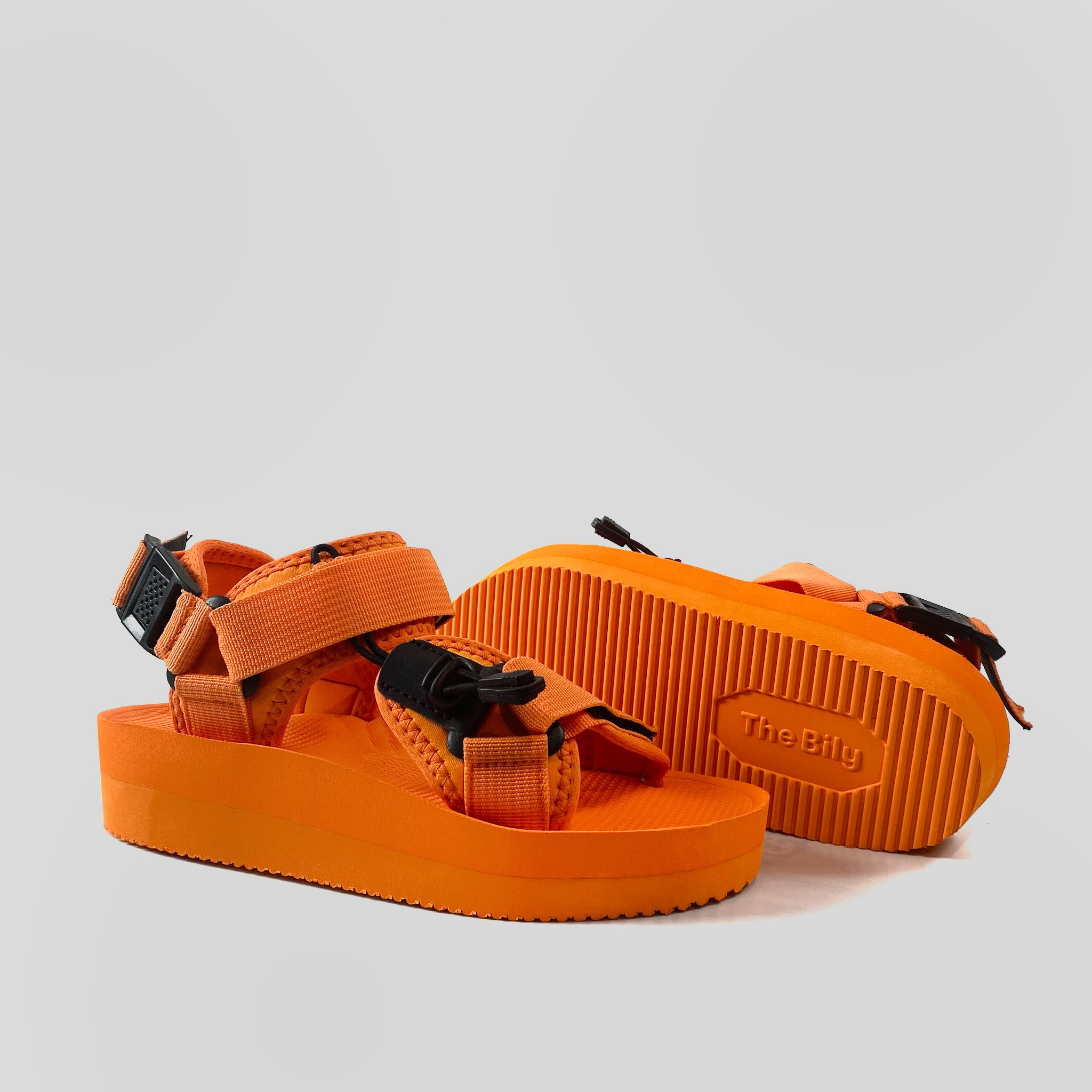 Giày Sandal Nữ The Bily 01W Quai Chéo Dây Rút - Màu Cam BL01WC