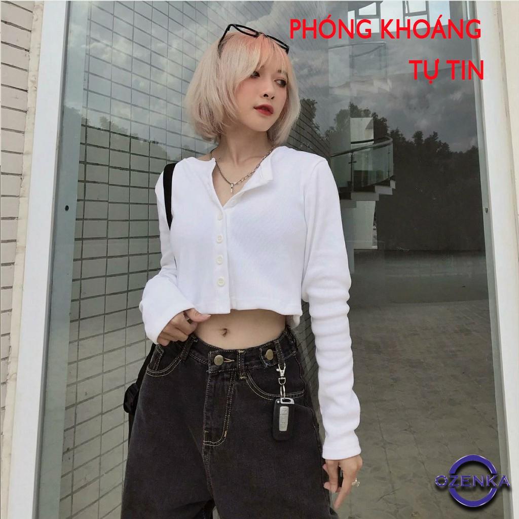 Áo croptop tay dài nữ len tăm đẹp , áo khoác crt chất dày free size mặc đi học đi chơi CRT 251