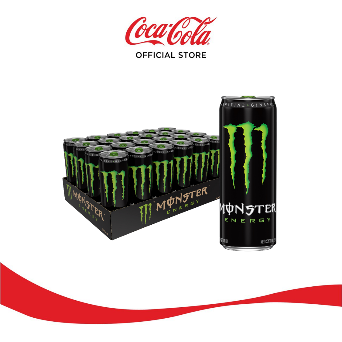 Lốc 24 Lon Nước Tăng Lực Giải Khát Monster Energy 355ml/Lon Sale 4.4 Coca-Cola Official Store