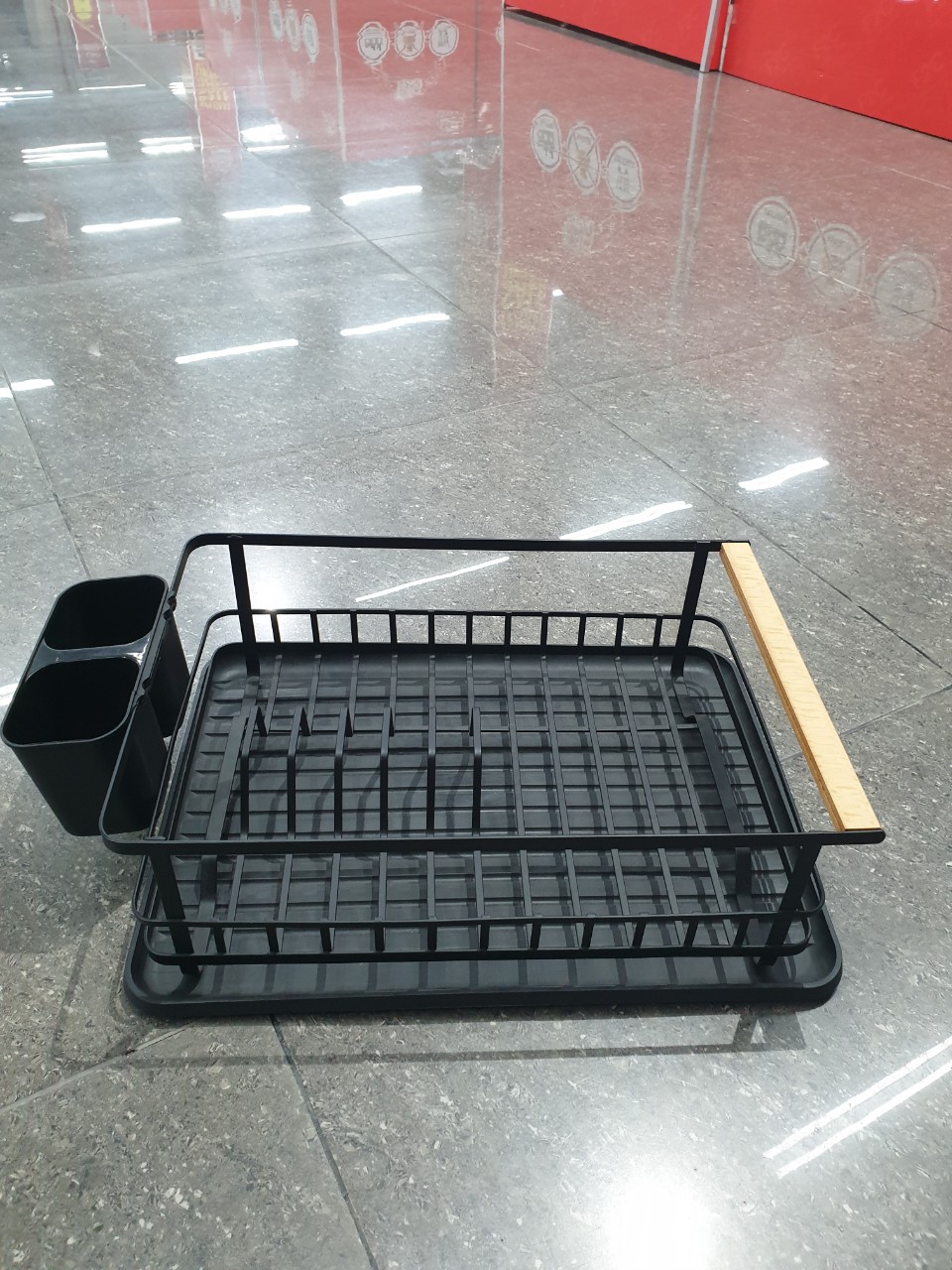 Kệ Đựng Chén Dĩa (Chén Bát) 1 Tầng Bằng Sắt Sơn Tĩnh Điện LWR138BLK (hàng chính hãng)
