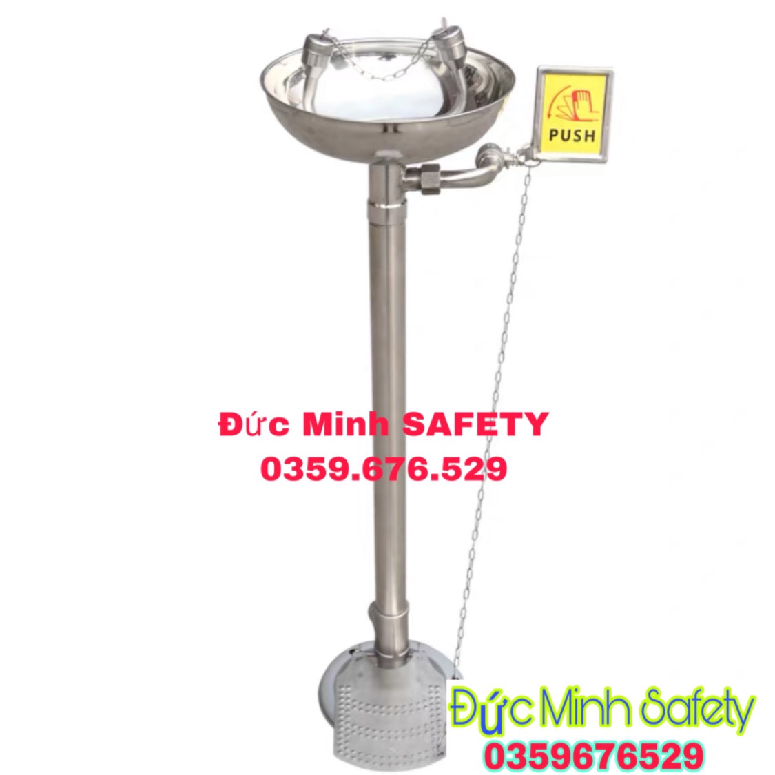 Cây Rửa Mắt, Vòi Rửa Mắt Khẩn Cấp Loại Lửng Có Chân Đạp