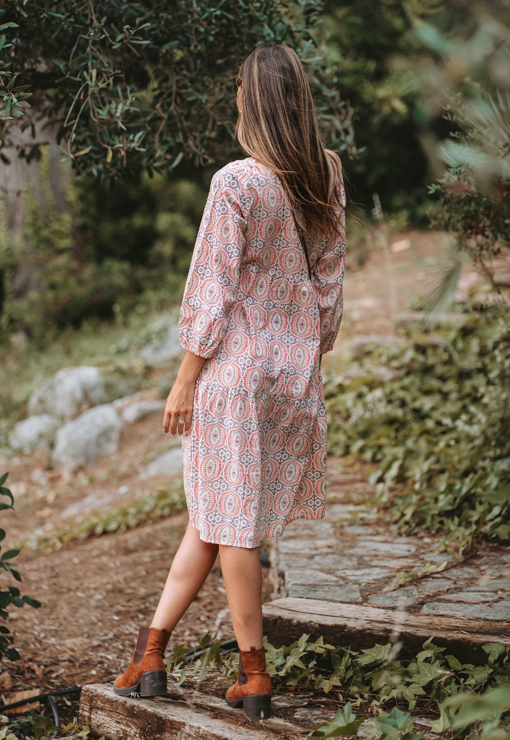 Đầm Midi Hoa Cotton Isla Bonita
