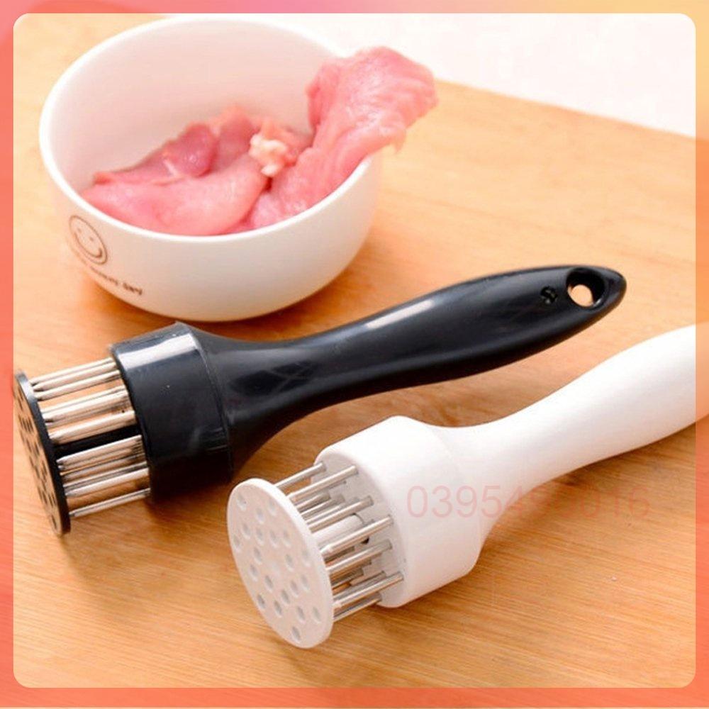Dụng cụ đâm thịt làm mềm 21 đầu Inox chống rỉ giúp ngấm gia vị hơn khi tẩm ướp để chiên, rán, nướng ngon hơn