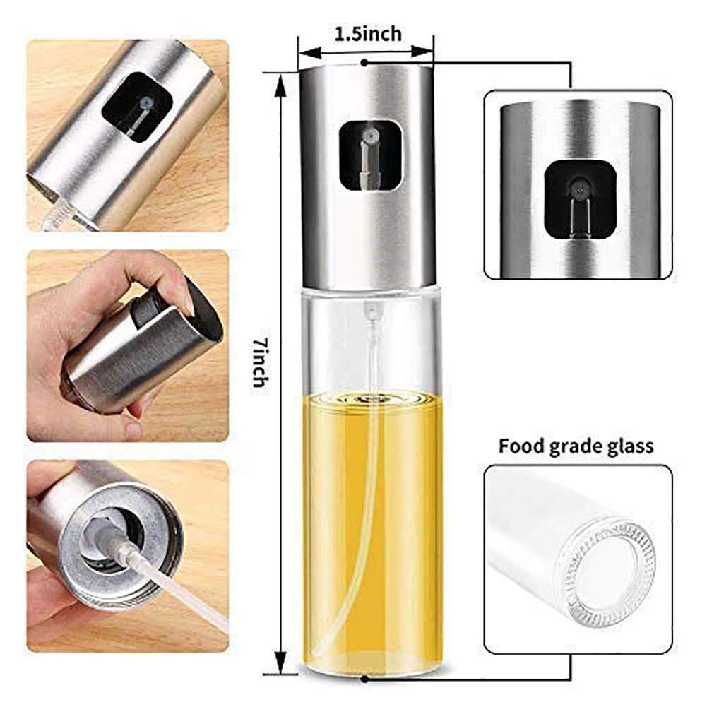 Bình xịt dầu ăn phun sương cho nồi chiên không dầu chai thủy tinh cao cấp 100ml