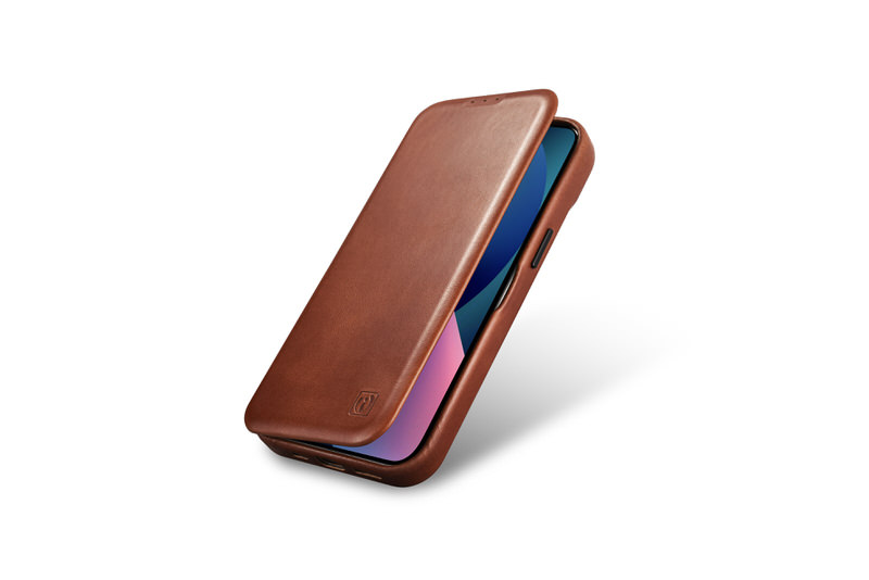 Bao da iCarer hỗ trợ sạc không dây dành cho iPhone 14 Pro Max (6.7 inch) iCarer Curved Edge Real Leather – Hàng chính hãng