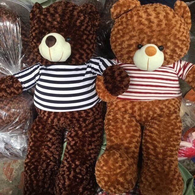 Gấu bông Teddy ICHIGO khổ vải 1m2  màu nâu socola