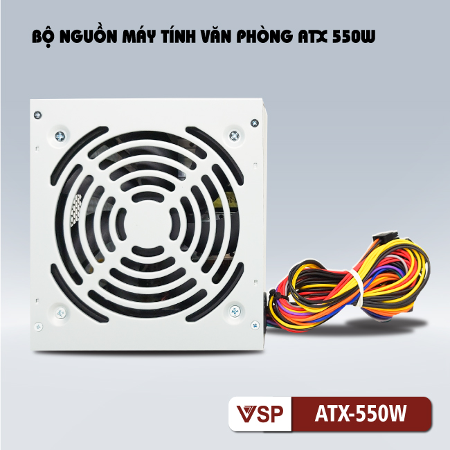 Nguồn máy tính VSP 550W ATX - Hàng chính hãng VSP phân phối