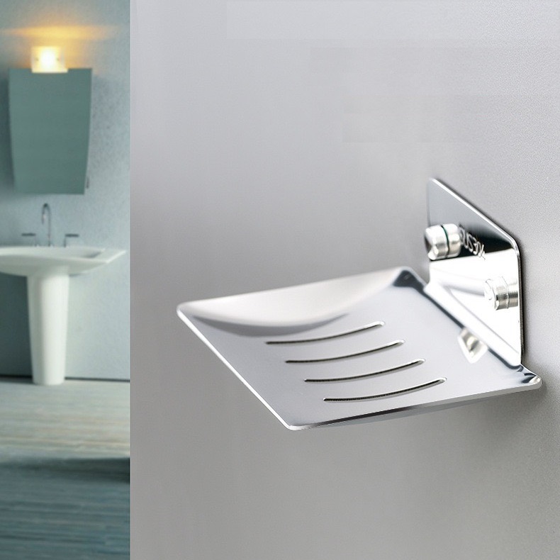 Khay- Giá inox để xà phòng tắm dán tường siêu chắc- Tặng kèm keo dán, không cần khoan đục NT12
